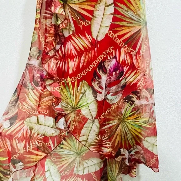 Guess Red Floral Maxi Dress - Picture 6 of 10